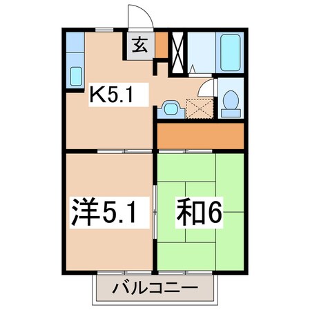 リーデンス徒之町の物件間取画像